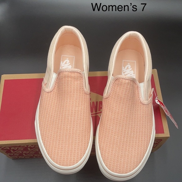 Vans | Shoes | Vans Classic Slipon Multi Woven Creme De Peche | Poshmark